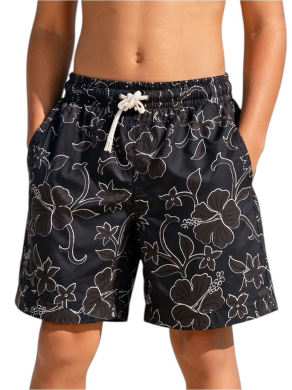 Jonathan Stone Boys Swim Trunks Size 5 Navy Floral Board Shorts
